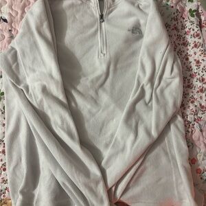 The North Face white quarter zip
